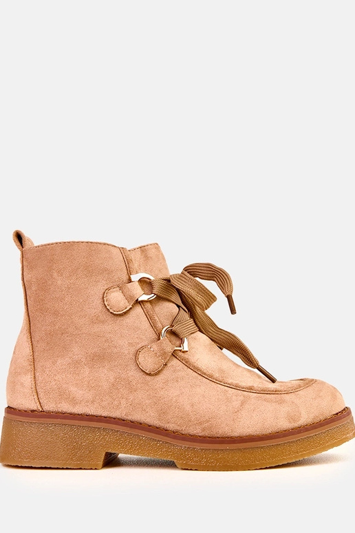 Stivaletti caldi sabbia con lacci... Stivaletti caldi sabbia con lacci...