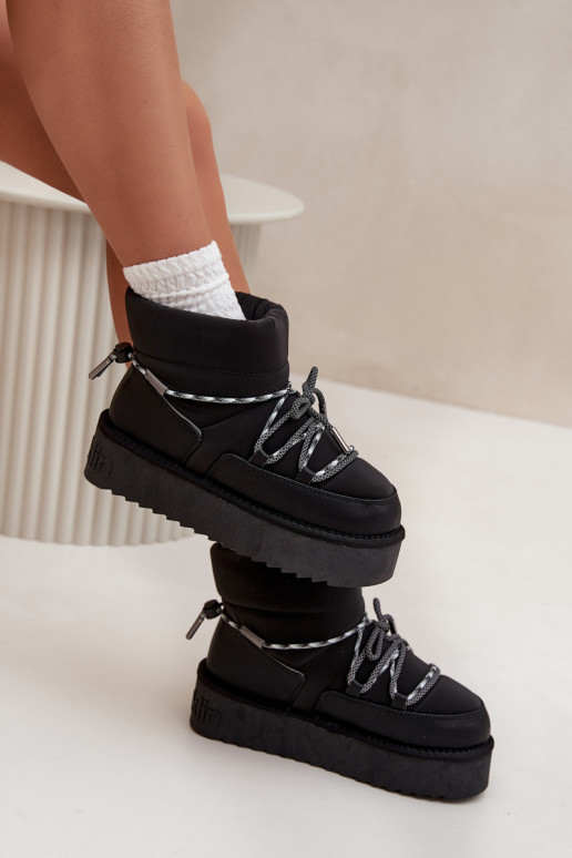 Stivali da neve con una piattaforma D.Franklin DFSH371015 colore nero