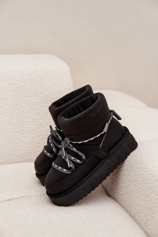 Stivali da neve con una piattaforma D.Franklin DFSH371015 colore nero