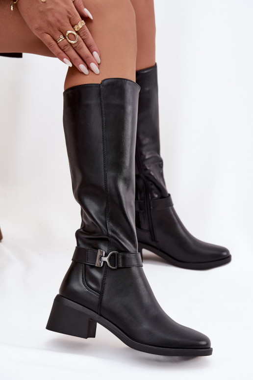 riscaldamento stivali da donna Klocke con cinghie Sergio Leone KZ25826 colore nero riscaldamento stivali da donna Klocke con cinghie Sergio Leone KZ25826 colore nero