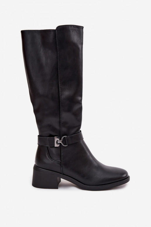 riscaldamento stivali da donna Klocke con cinghie Sergio Leone KZ25826 colore nero riscaldamento stivali da donna Klocke con cinghie Sergio Leone KZ25826 colore nero