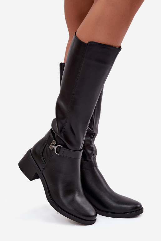 riscaldamento stivali da donna Klocke con cinghie Sergio Leone KZ25826 colore nero riscaldamento stivali da donna Klocke con cinghie Sergio Leone KZ25826 colore nero