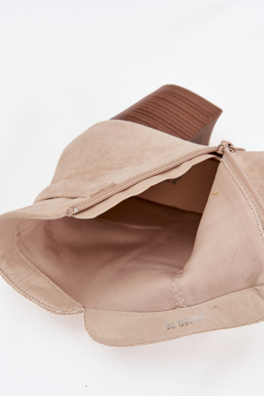 Stivali da donna con frange colore avorio Rosabella