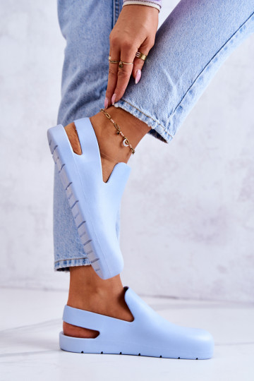 Ciabatte in gomma colore blu Meriko 2