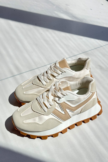 Scarpe modello sneakers scarpe da ginnastica Femminile beige Kalelia 2