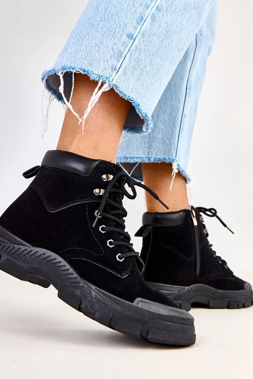 Stivaletti neri in microfibra Eliada