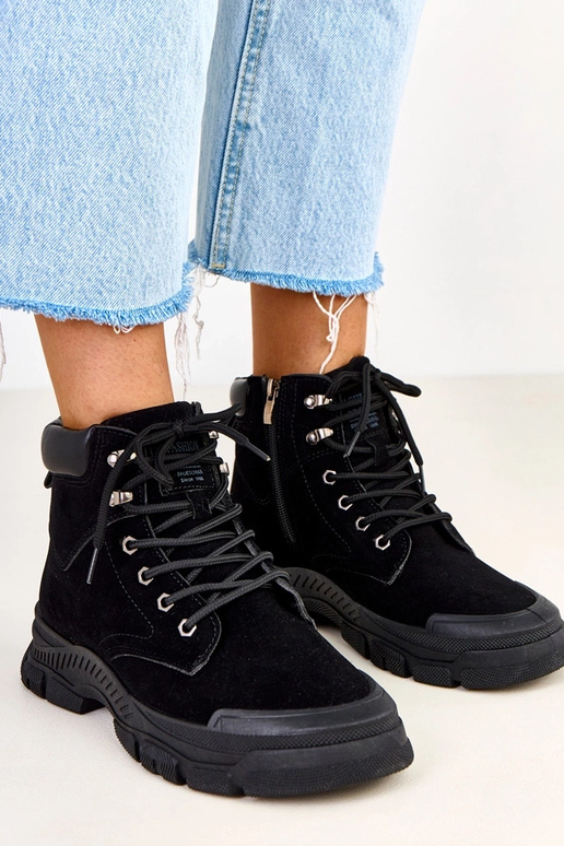 Stivaletti neri in microfibra Eliada