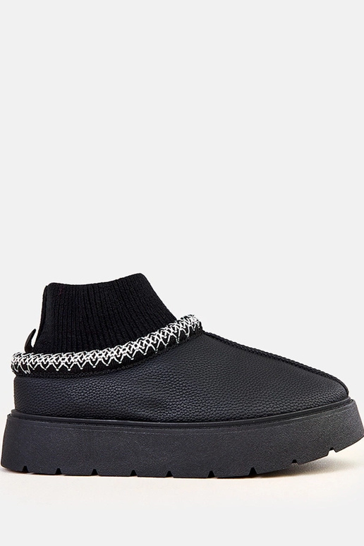 Stivali da neve neri con gambale a... Stivali da neve neri con gambale a...