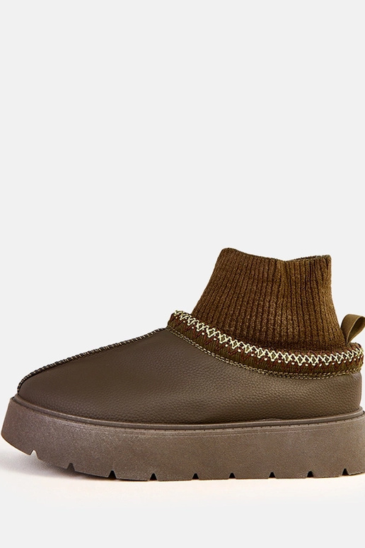 Stivali da neve verdi con gambale a... Stivali da neve verdi con gambale a...