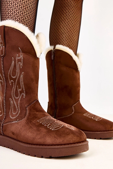 Stivali da neve marroni con...