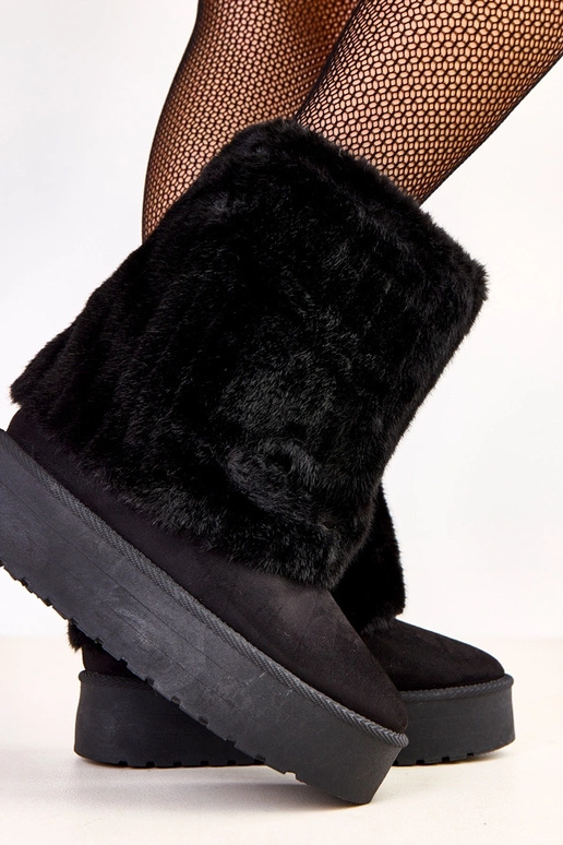 Stivali da neve neri con piattaforma... Stivali da neve neri con piattaforma...