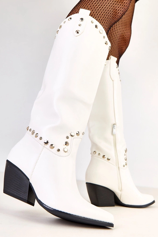 Stivali da cowboy bianchi da donna... Stivali da cowboy bianchi da donna...