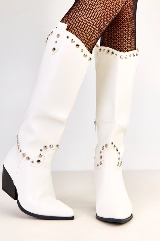 Stivali da cowboy bianchi da donna... Stivali da cowboy bianchi da donna...