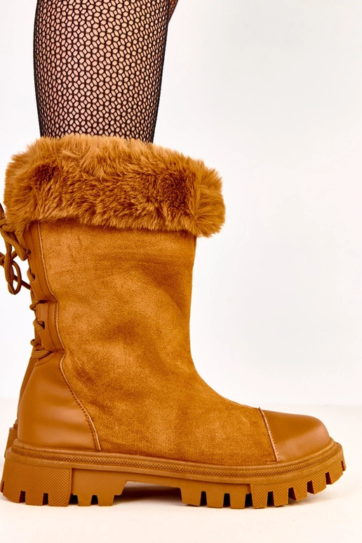 Stivaletti color sabbia con gambale...