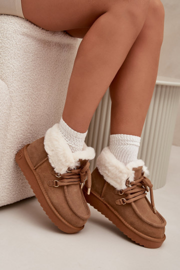 Stivali da neve FemminileAbilitatoturalnego dalla pelle scamosciatau D.Franklin DFSH375006 colore marrone