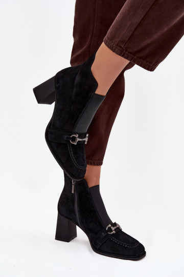 Stivali da donnaAbilitatoturalnego dalla pelle scamosciatau con i tacchi Artiker 57C0124 colore nero