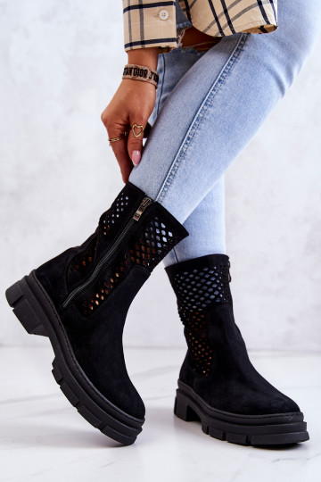 Pelle Stivaletti da lavoro Nicole colore nero 2711