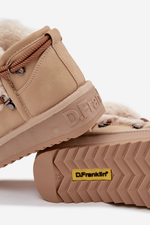 Stivali da neve Infantile Gioventù con una pelliccia D.Franklin DFSH370011 beige