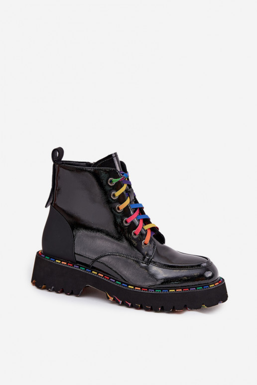 Pelle con effetto vernice Stivali da donna Artiker 57C0064 colore nero Pelle con effetto vernice Stivali da donna Artiker 57C0064 colore nero