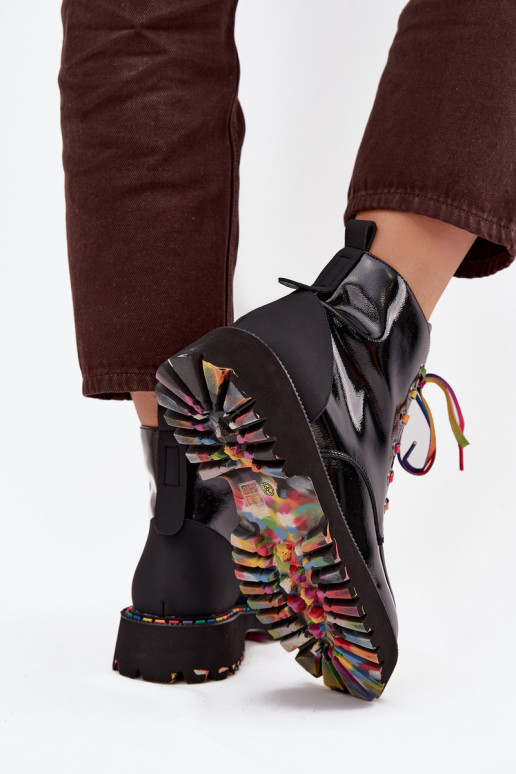 Pelle con effetto vernice Stivali da donna Artiker 57C0064 colore nero Pelle con effetto vernice Stivali da donna Artiker 57C0064 colore nero