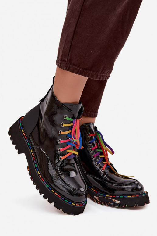 Pelle con effetto vernice Stivali da donna Artiker 57C0064 colore nero Pelle con effetto vernice Stivali da donna Artiker 57C0064 colore nero