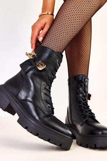 Scarpe da trekking nere delle donne con orsetto dorato Valery 2