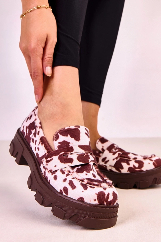 Mocassini marroni per donne con... Mocassini marroni per donne con...