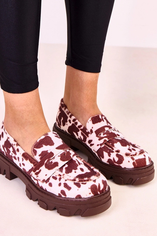 Mocassini marroni per donne con... Mocassini marroni per donne con...