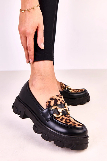 Mocassini neri con accento...