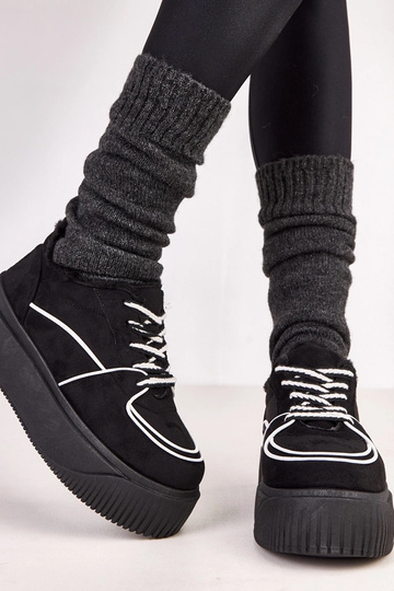 Scarpe sportive nere calde con piattaforma Vargas 2