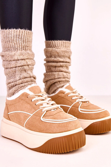 Scarpe sportive marroni calde con piattaforma Vargas