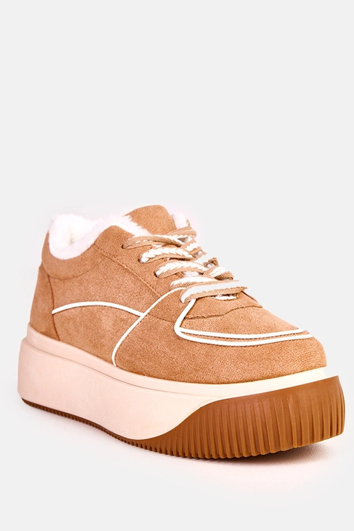 Scarpe sportive marroni calde con...