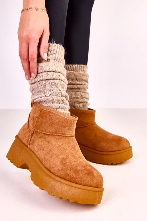 Stivali da neve bassi marroni in... Stivali da neve bassi marroni in...