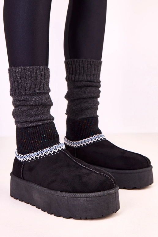 Stivali da neve neri bassi con... Stivali da neve neri bassi con...