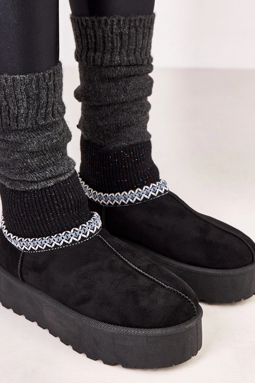 Stivali da neve neri bassi con... Stivali da neve neri bassi con...