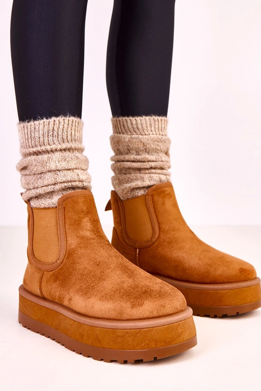 Stivali da neve marroni bassi con... Stivali da neve marroni bassi con...