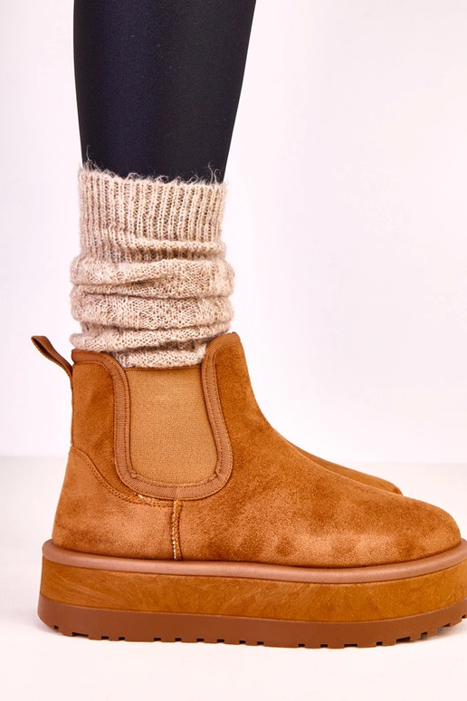 Stivali da neve marroni bassi con... Stivali da neve marroni bassi con...