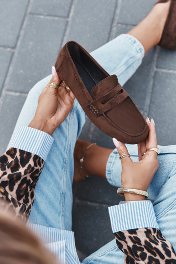 Mocassini da donna flat color marrone scuro "Soreline" 2