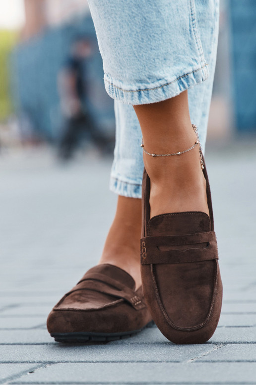 Mocassini da donna flat color marrone scuro "Soreline"