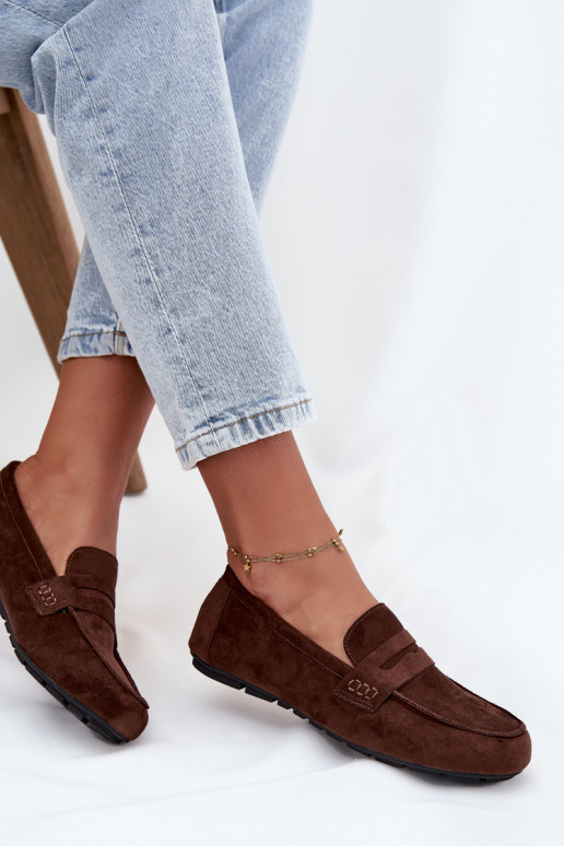 Mocassini da donna flat color marrone scuro "Soreline"