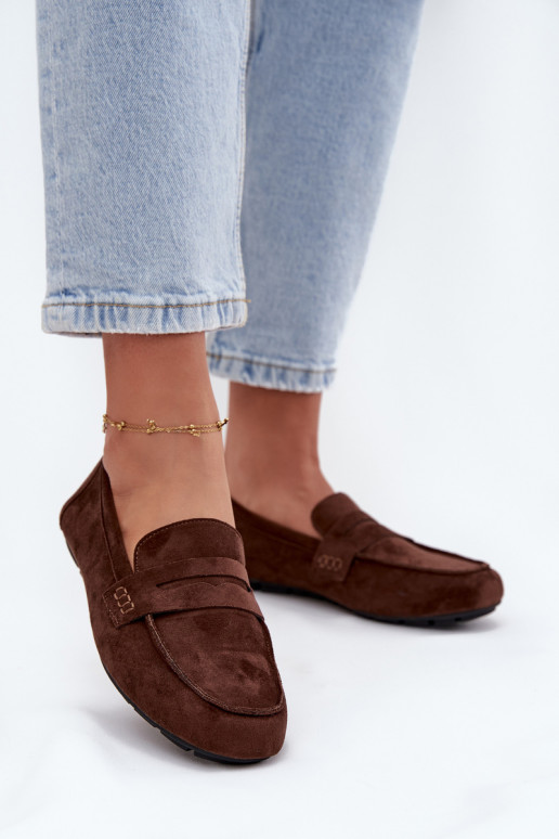 Mocassini da donna flat color marrone scuro "Soreline"