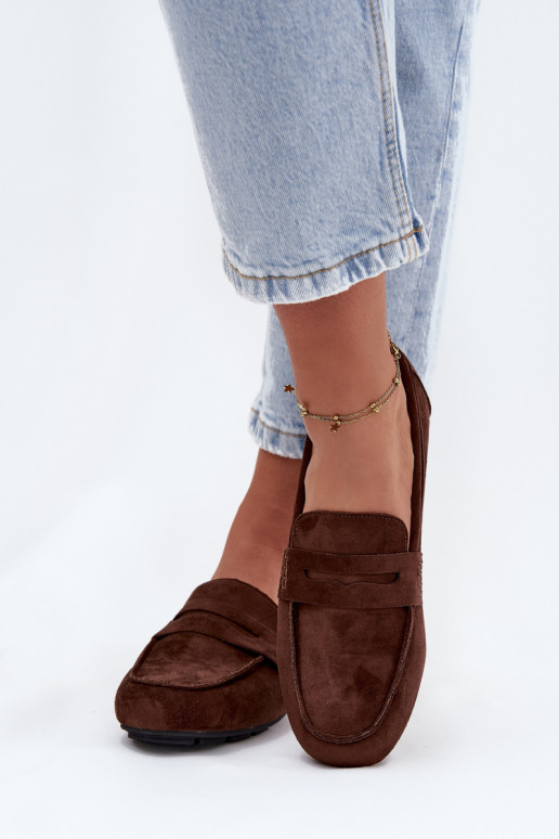 Mocassini da donna flat color marrone scuro "Soreline"