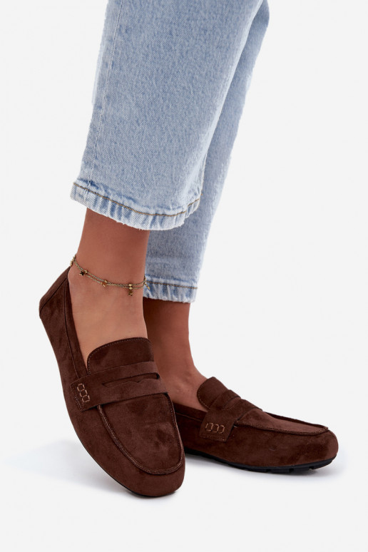Mocassini da donna flat color marrone scuro "Soreline"