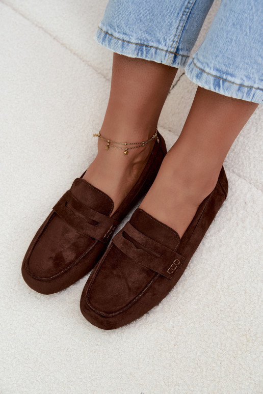 Mocassini da donna flat color marrone scuro "Soreline"