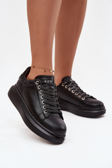 Scarpe modello sneakers FemminileAbilitatoturalnej Skóry GOE OO2N4004 colore nero 2