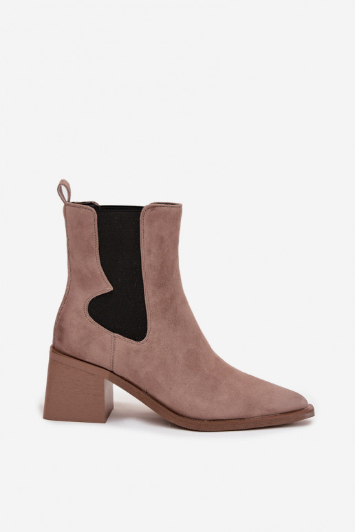 Pelle dalla pelle scamosciata Stivali con riscaldamento interno Artiker 57C0045 beige