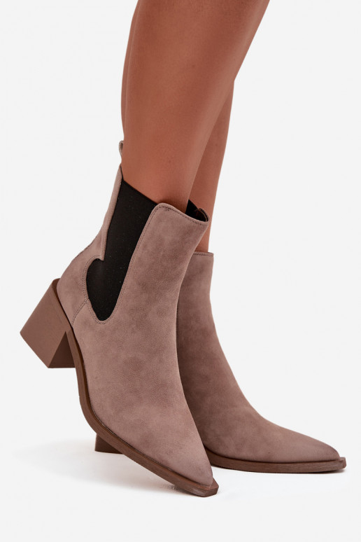 Pelle dalla pelle scamosciata Stivali con riscaldamento interno Artiker 57C0045 beige