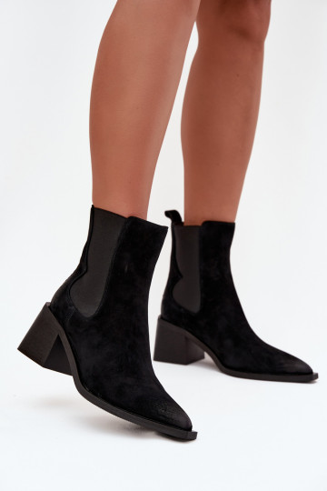 Pelle dalla pelle scamosciata Stivali con riscaldamento interno Artiker 57C0049 colore nero