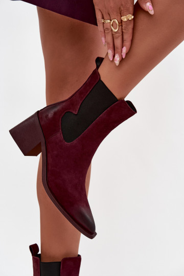 Pelle dalla pelle scamosciata Stivali con riscaldamento interno Artiker 57C0048 Borgogna 2