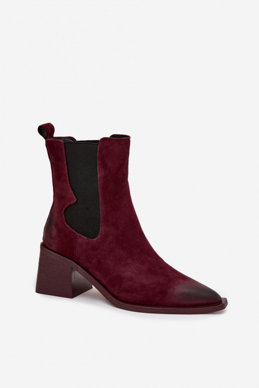 Pelle dalla pelle scamosciata Stivali con riscaldamento interno Artiker 57C0048 Borgogna Pelle dalla pelle scamosciata Stivali con riscaldamento interno Artiker 57C0048 Borgogna